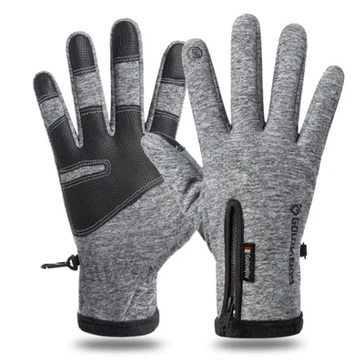 Gants De Moto Hiver Thermique Doublé Polaire Hiver Résistant Au Froid Doigt Comp - Photo 1/4