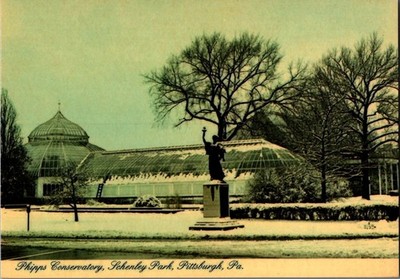 Phipps Conservatory Postcard - Winter Scene in Schenley Park, Pittsburgh, PA