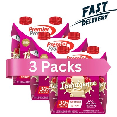 Premier Protein Indulgence Protein Shake, White Chocolate Raspberry, 12 Ct