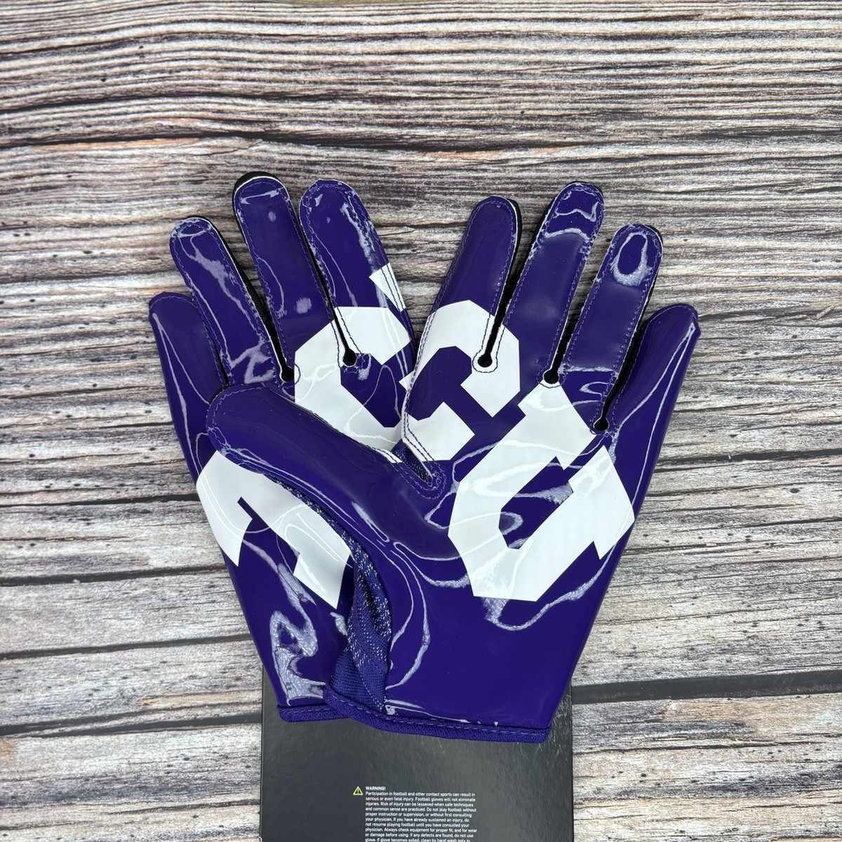 Mens Sz Large Nike Vapor Knit TCU Horned Frogs PE Purple White