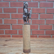 Batak Sumatra Shaman Medicine Holder w/Calendar, Carved Wood Folk Art