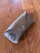 Ray-Ban Brown Soft Leather Sunglasses Case Snap Closure   Great Condition