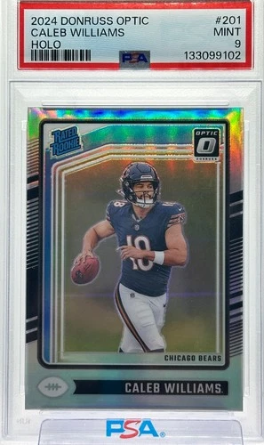New ListingCaleb Williams 2024 Donruss Optic Holo #201 PSA MINT 9