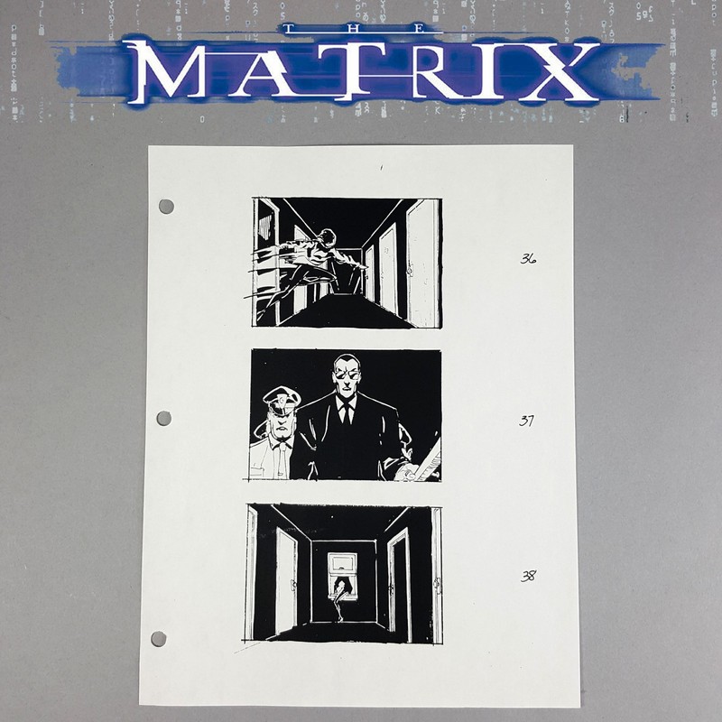 Image 7 of The Matrix Production Used Storyboard Trinity Chase CH36-38 Movie Prop