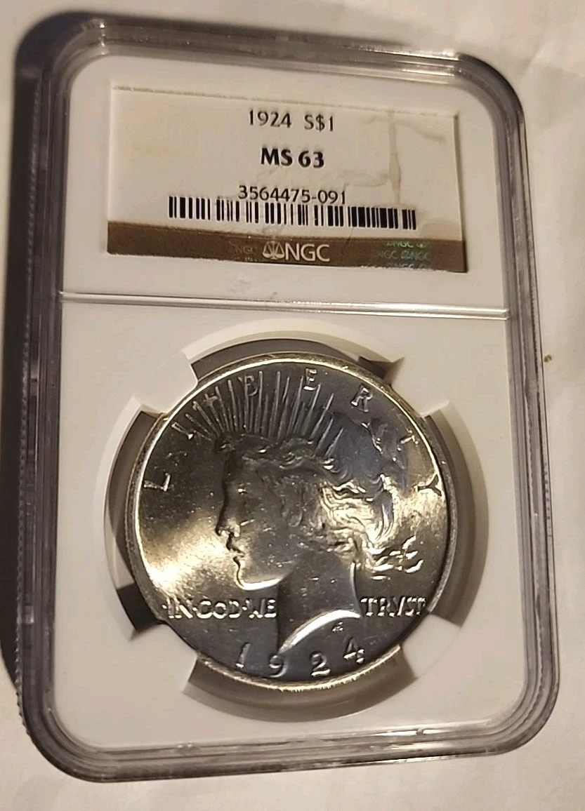 MS 63 Graded 1924 Year Peace Dollars (1921-1935) for sale | eBay