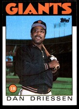 Dan Driessen 1986 Topps #65 Giants MLB READ FREE SHIPPING AutographDen