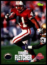 1995 Classic NFL Draft #52 Terrell Fletcher RB Chargers Wisconsin rookie card RC. rookie card picture