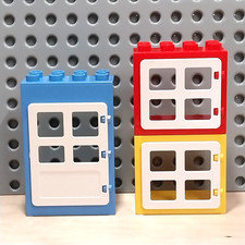 LEGO Duplo 2 x Fenster 1 x Türe  Wohnhaus Gebäudeteile Bauernhof