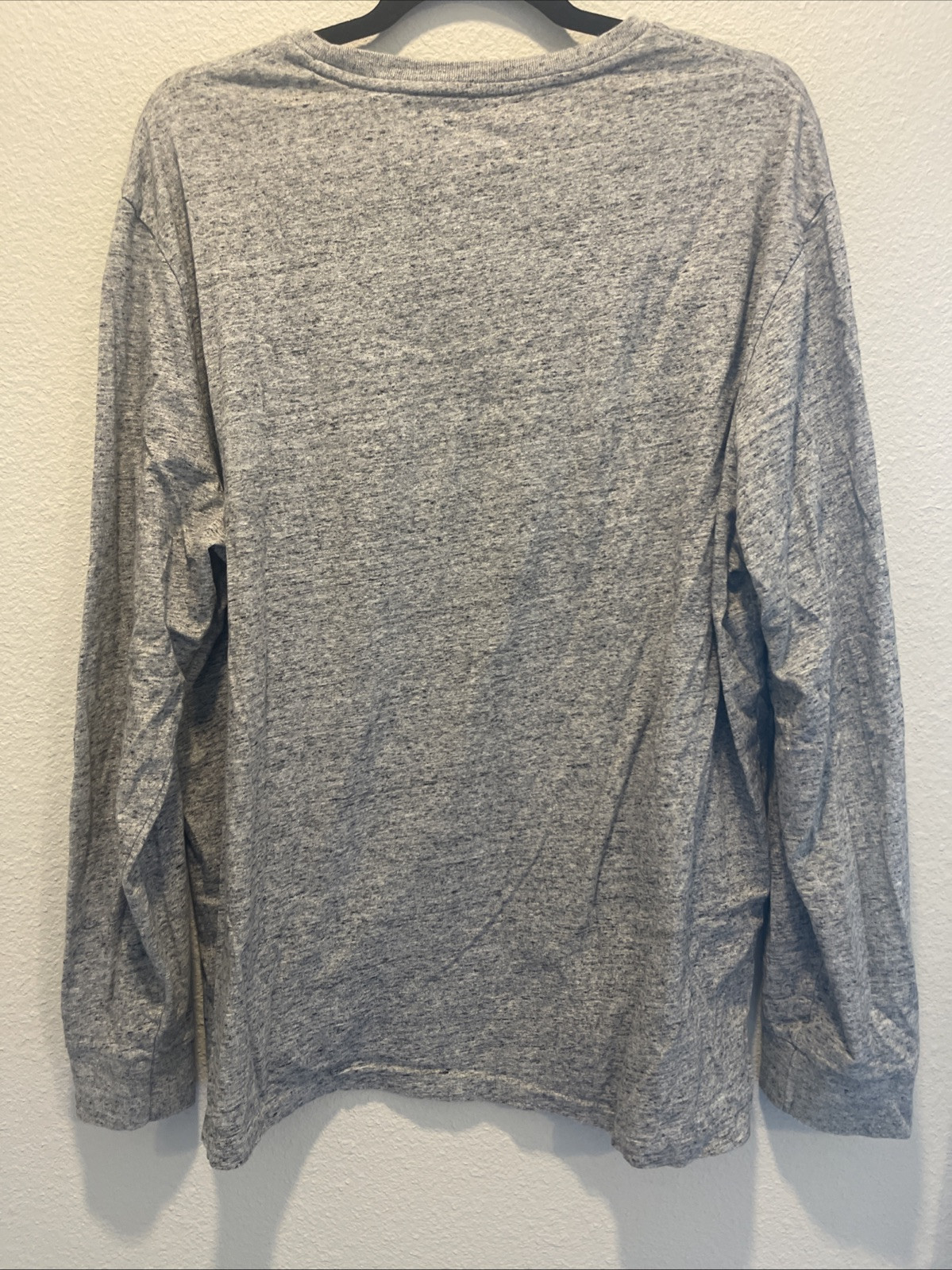 Polo Ralph Lauren uomo maglietta manica lunga grigio pony taglia XL girocollo