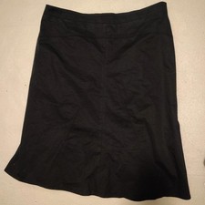 BEBE Structured Black Knee Length Skirt