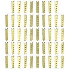 48Pcs 23mm Open Mouth Shoelace Tips Caps, Golden