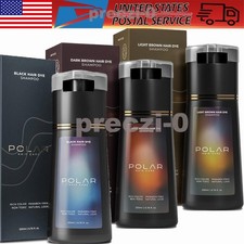 200ml Polar Hair Dye Shampoo for Women Men Black  Dark Brown  Light Brown 