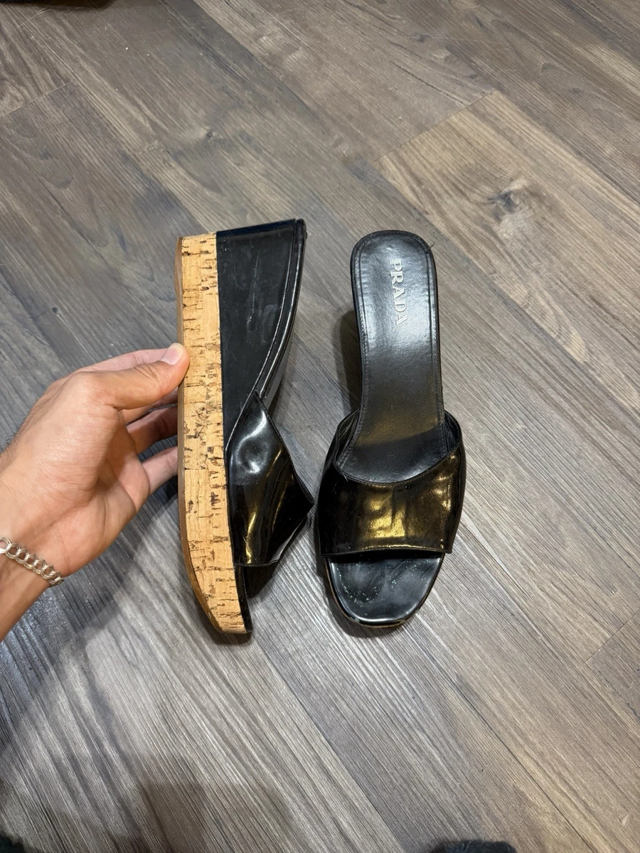 25+ PRADA Women's Patent Leather Sandals and Flip Flops for sale
