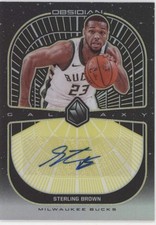 Sterling Brown 2019-20 Panini Obsidian Galaxy Auto 08/10 #GA-SBR