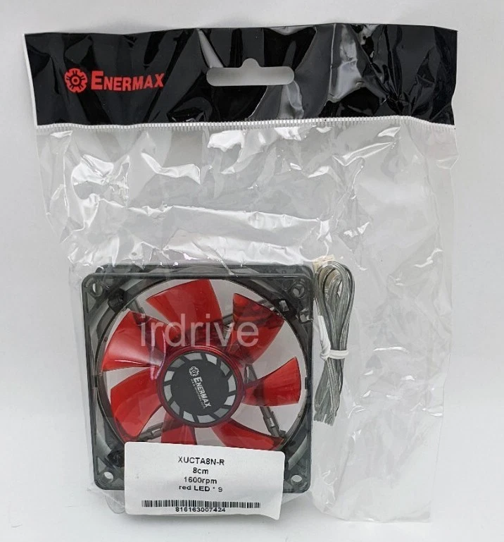 6-pack: NEW Enermax Twister 80mm x 25mm RED LED 3-pin 12V Case Cooling Fan - Image 3 of 4