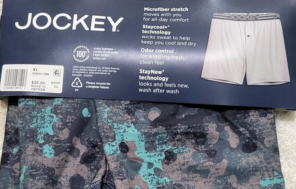 Jockey, Hombre-XL, 2- Boxer Elástico Microfibra, Multicolor Foto 3 de 4