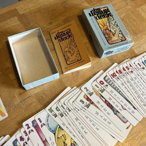 The Jesus Deck 54 Card Illustrated Game 1972 Vintage Complete w/ Box