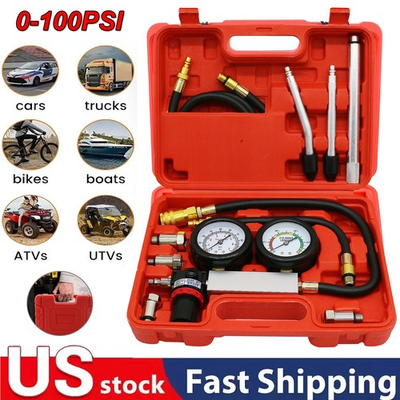 #ad Cylinder Leak Down Tester KitAutomotive Engine Pressure Gauges Compression Test $34.98