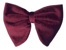 Velvet Bow Ties for Men,Oversize Pre-tied Bow Tie,Tuxedo Bow Ties, Burgundy