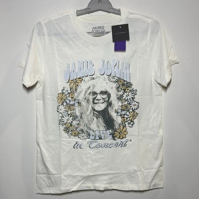 Grayson Threads Women's Janis Joplin Short Sleeve Graphic T-Shirt - White S