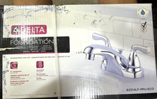 Delta B2514LF-PPU-ECO Foundations Centerset Bathroom Faucet Chrome Pop-Up Drain