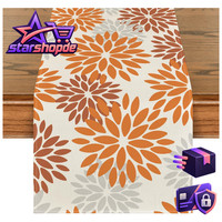 TischläUfer Blumen Orange Dahlien 40X300 Cm Herbst KüChe Deko Party Urlaub