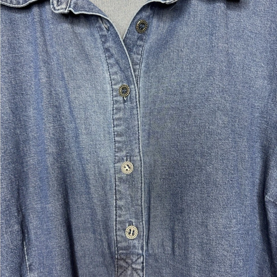 Coldwater Creek Women’s Denim Dress Button Long Sleeve Size 2X Mature Casual - Image 3 of 4