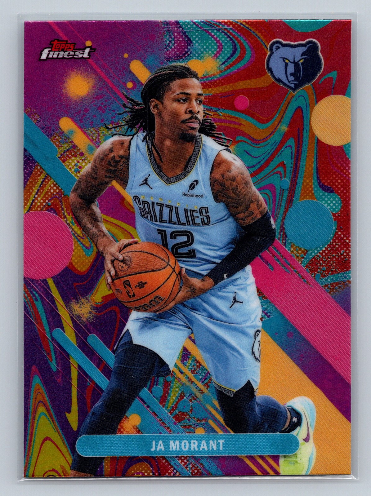 2025-26 Finest #93 Ja Morant Oil Spill Refractor