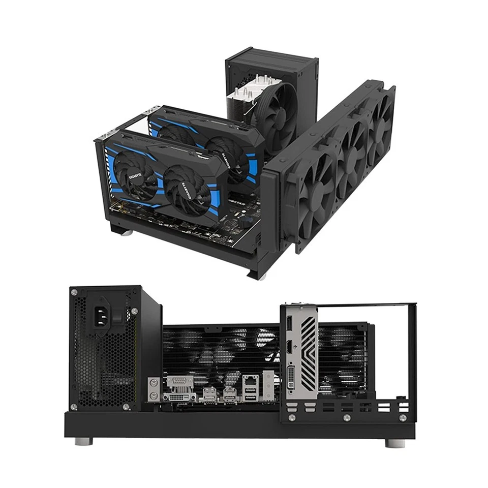 W01 DIY Portable Test Bench Open Air PC Frame Fits X79 X99 Mobo ATX MATX ITX - Image 3 of 4