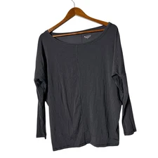 Athleta Essence Flow Top Spring Night Long Sleeve Relaxed Fit Boat Neck Size S