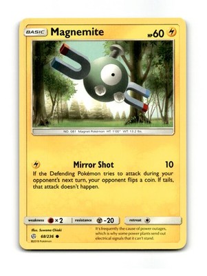 Magnemite 68/236 Common Cosmic Eclipse Pokemon Near Mint ~01755