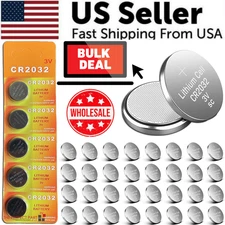 5-50 Pack CR2032 3V Lithium Batteries with 3-Year Shelf Life for AirTag Key Fob