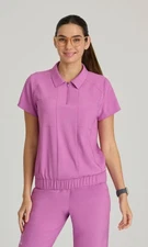 GREYS ANANTOMY EVOLVE STRETCH SCRUB TOP IN TWILIGHT MAUVE ALL SIZES #GSST215 NWT