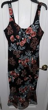 Women’s GUESS Floral Embroidered Mesh Bodycon Midi Dress Size S - Worn Once