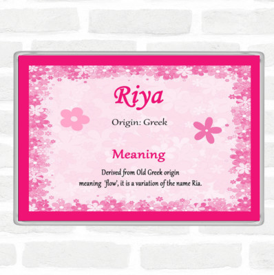 Riya Namensbedeutung Jumbo Kühlschrankmagnet rosa