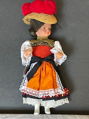 * antique doll ୨୧ ストローハットの ペグドールさん VTG West Germany Moll's Trachten-Puppen Doll | eBay