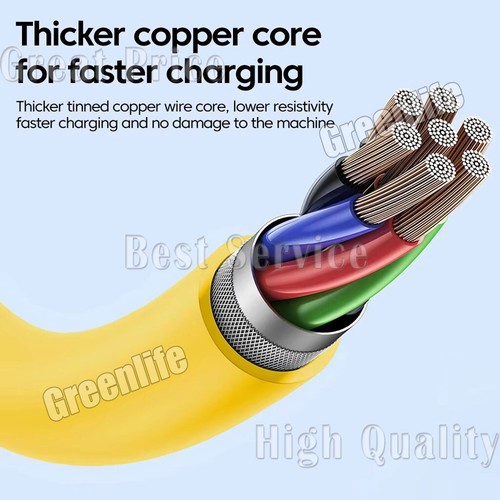4in1 USB Type-C Spring Telescopic Cable Data Cord Super Fast Charging Lead 65W - Photo 12 sur 19
