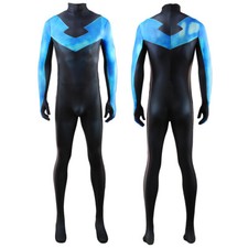 New Nightwing Jumpsuit Superhero Bodysuit Cosplay Costume Halloween Adult Kids