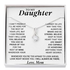 To My Daughter Necklace, Birthday Gift For Daughter From Mom, Xmas Gifts for Her