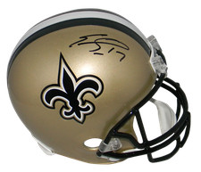 EMMANUEL SANDERS AUTOGRAPHED NEW ORLEANS SAINTS FULL SIZE HELMET BECKETT
