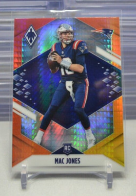 Mac Jones 2021 Panini Phoenix Rookie Fire Burst RC #109 New England Patriots 4-D