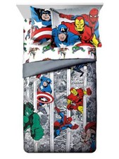Marvel Avengers "Comic Cool" Kids Reversible Bed Set-AB084QHJCJY7, AB084QGBDD28