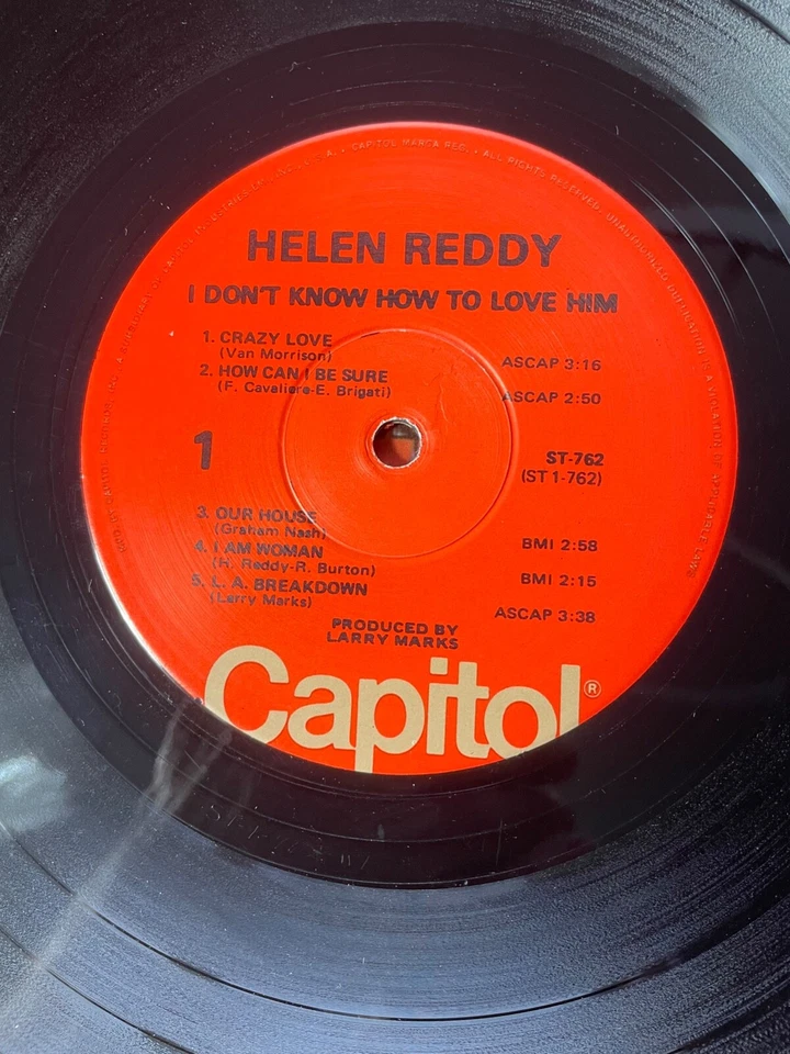 HELEN REDDY "I DON'T KNOW HOW TO LOVE HIM" 1970 Capitol ST-762 VG - Image 2 of 4