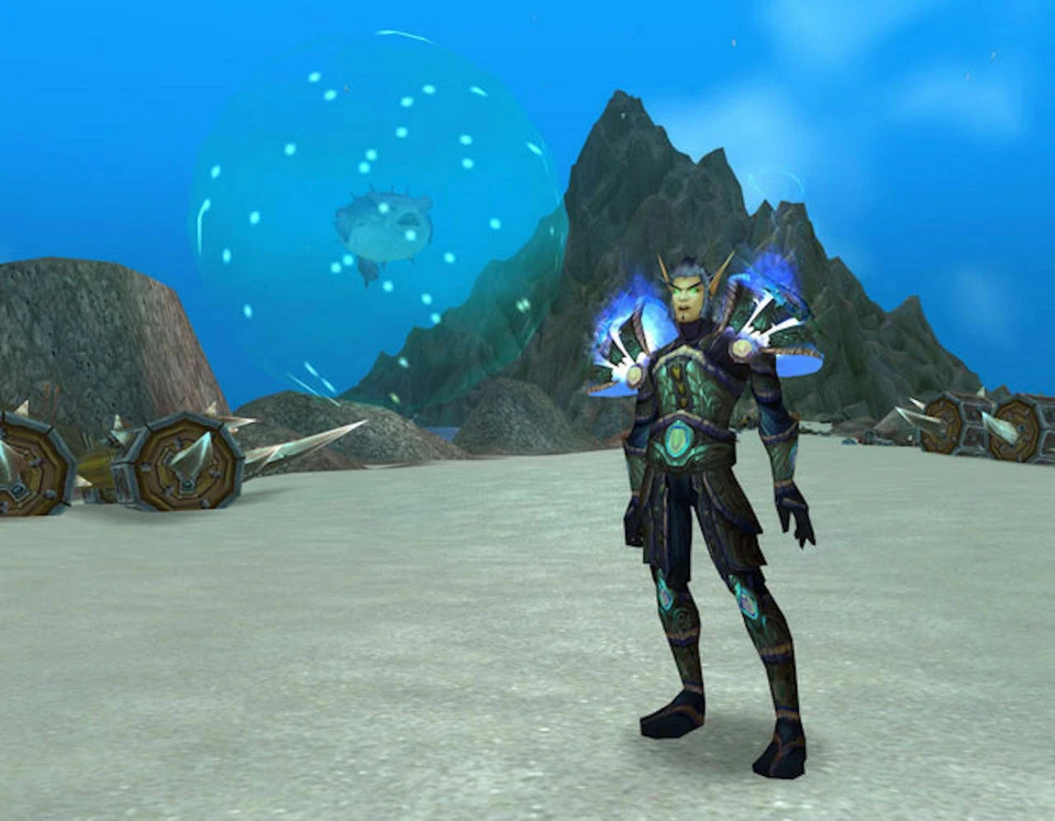 WOW World of Warcraft TCG Loot Card Bloat the Bubble Fish WOW Purple Puffer Pet - Image 3 of 4