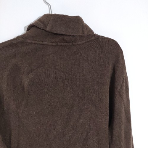 Ralph Lauren Schalkragen Pullover Braun M Wildleder Ellenbogen Patch Strickpullover - Bild 4 von 15