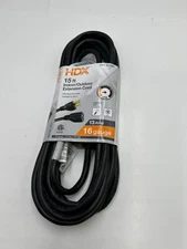 HDX Light Duty Indoor/Outdoor Extension Cord Black 13A 125V 16/3 15' 1001 363 68
