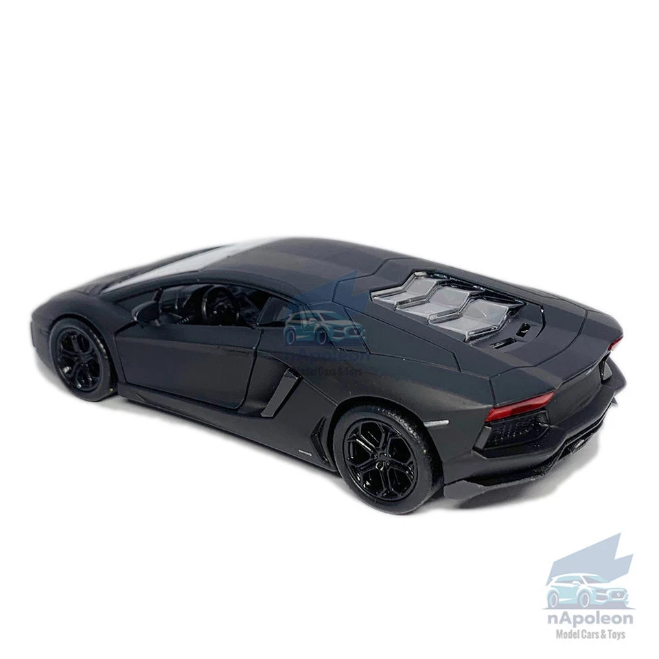 1/41 Lamborghini Aventador LP700-4 Modelo Coche Diecast Vehículo de Juguete Niños Regalo Negro Foto 4 de 4