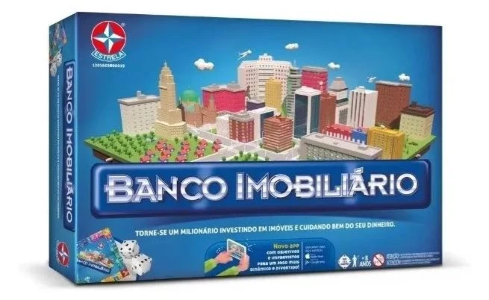 Brazilian Original Estrela Board Game Banco Imobiliário Monopoly w/ App +8  Years