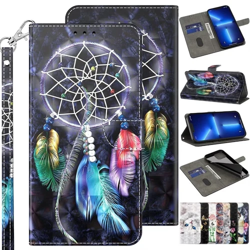 Wolf Dog Flower Cat Wallet Cover Case For Google Pixel 9 8 7 6 9A 8A 7A 6A 5 4A - Picture 12 of 28