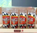 Vintage 1990s 4pc Coca-Cola Nascar Racing Family Glass Set Collectible